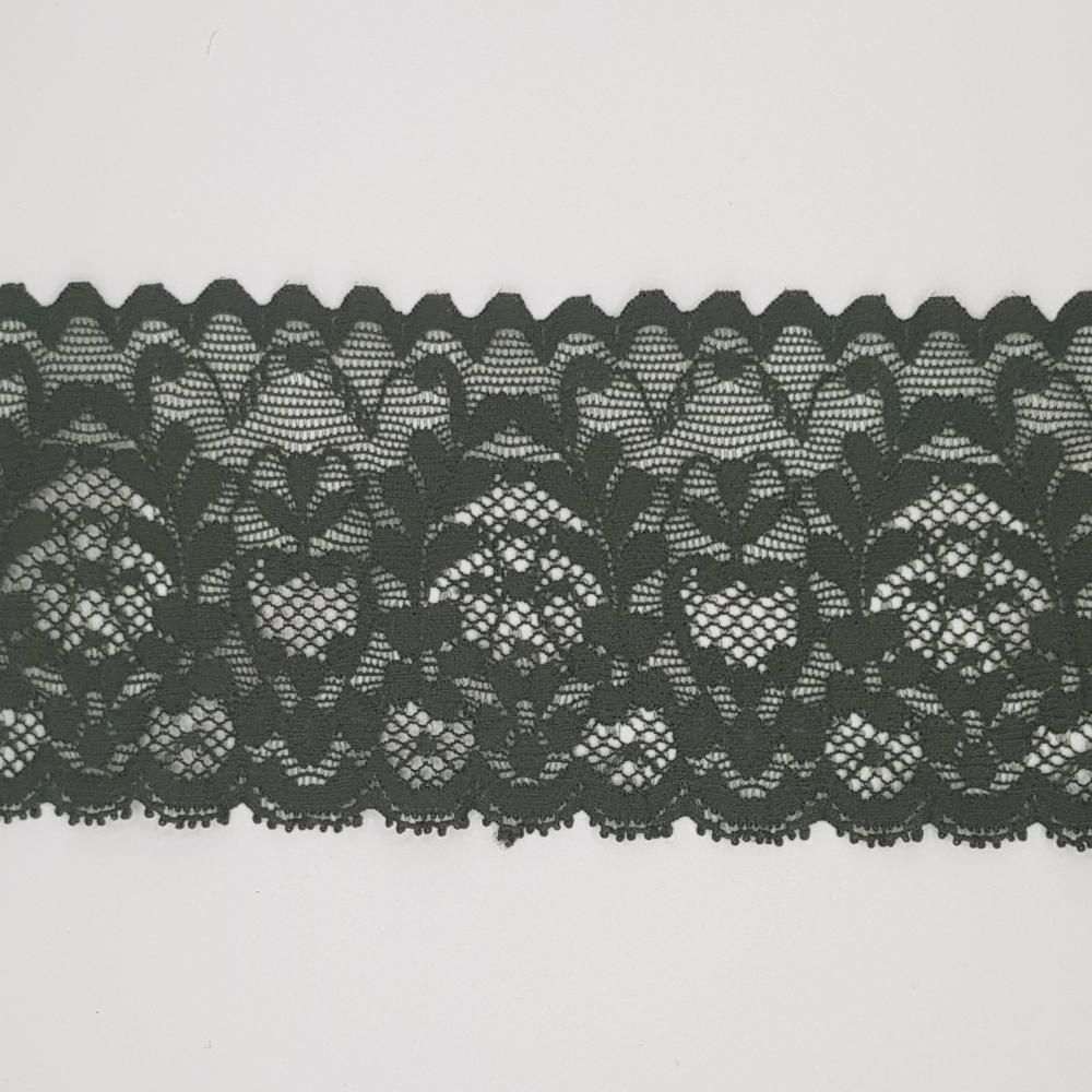 Δαντέλα Συνθετική Ελαστική Χακί 7cm