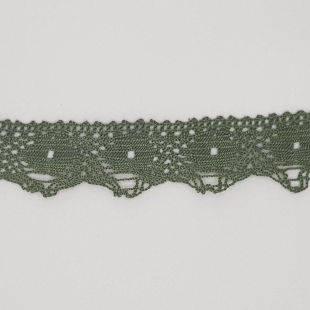 Δαντέλα Βαμβακερή Κοπανέλι Χακί ανοιχτό 2.5cm