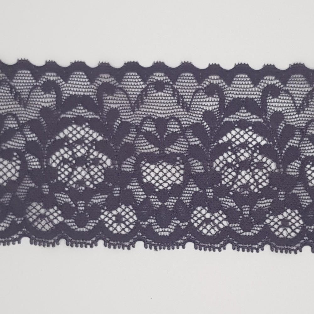 Δαντέλα Συνθετική Ελαστική Γκρι 7cm