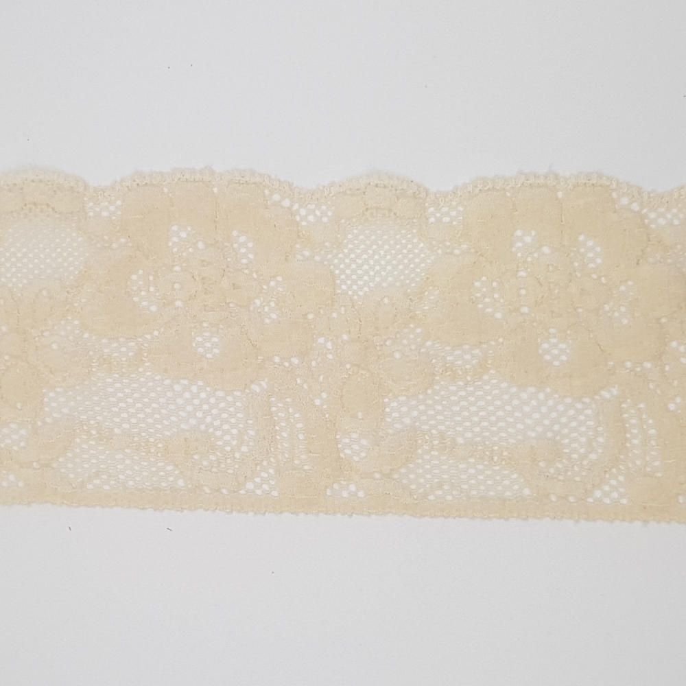 Δαντέλα Συνθετική Ελαστική Κρεμ 7cm