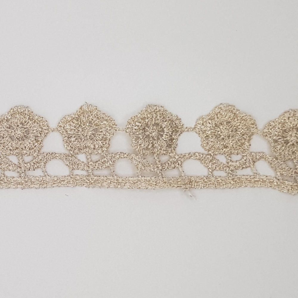 Δαντέλα Fantaisie Μπεζ Χρυσό 2.5cm