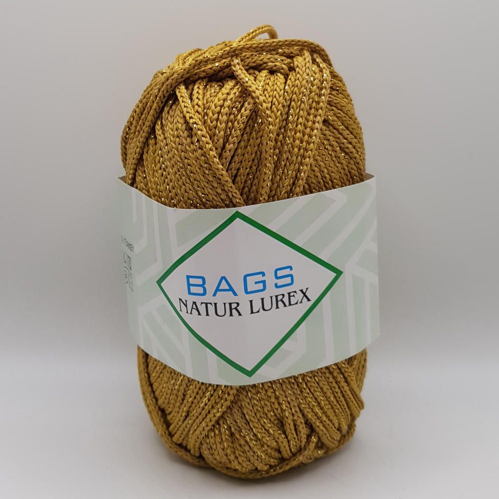 BAGS NATUR LUREX Χρυσαφί