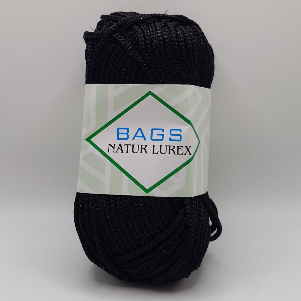 BAGS NATUR LUREX Μαύρο