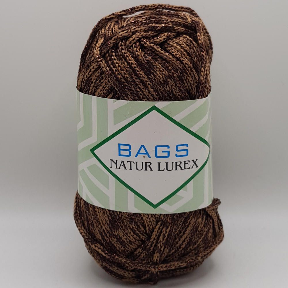 BAGS NATUR LUREX Δίχρωμο Καφέ
