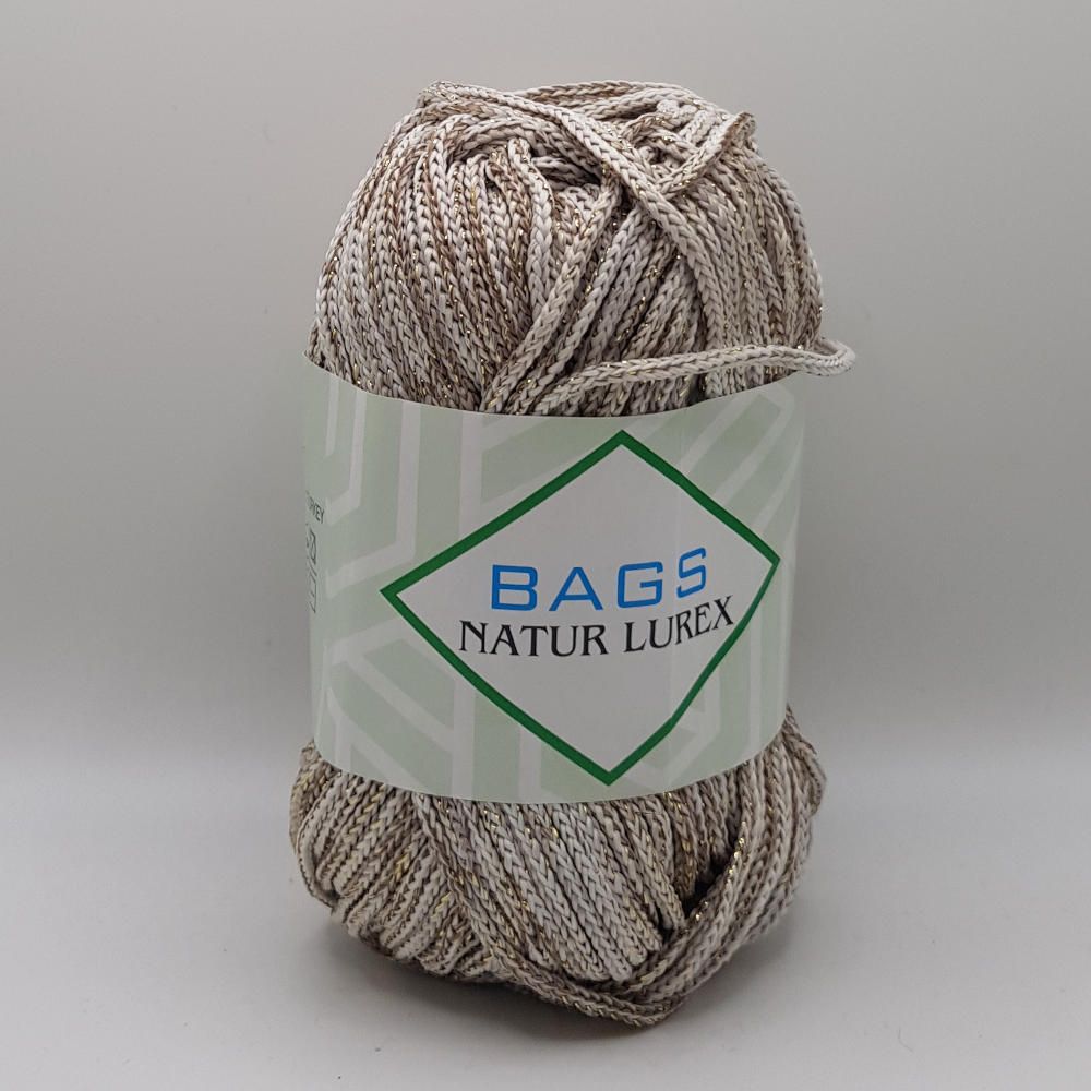 BAGS NATUR LUREX Δίχρωμο Μπεζ