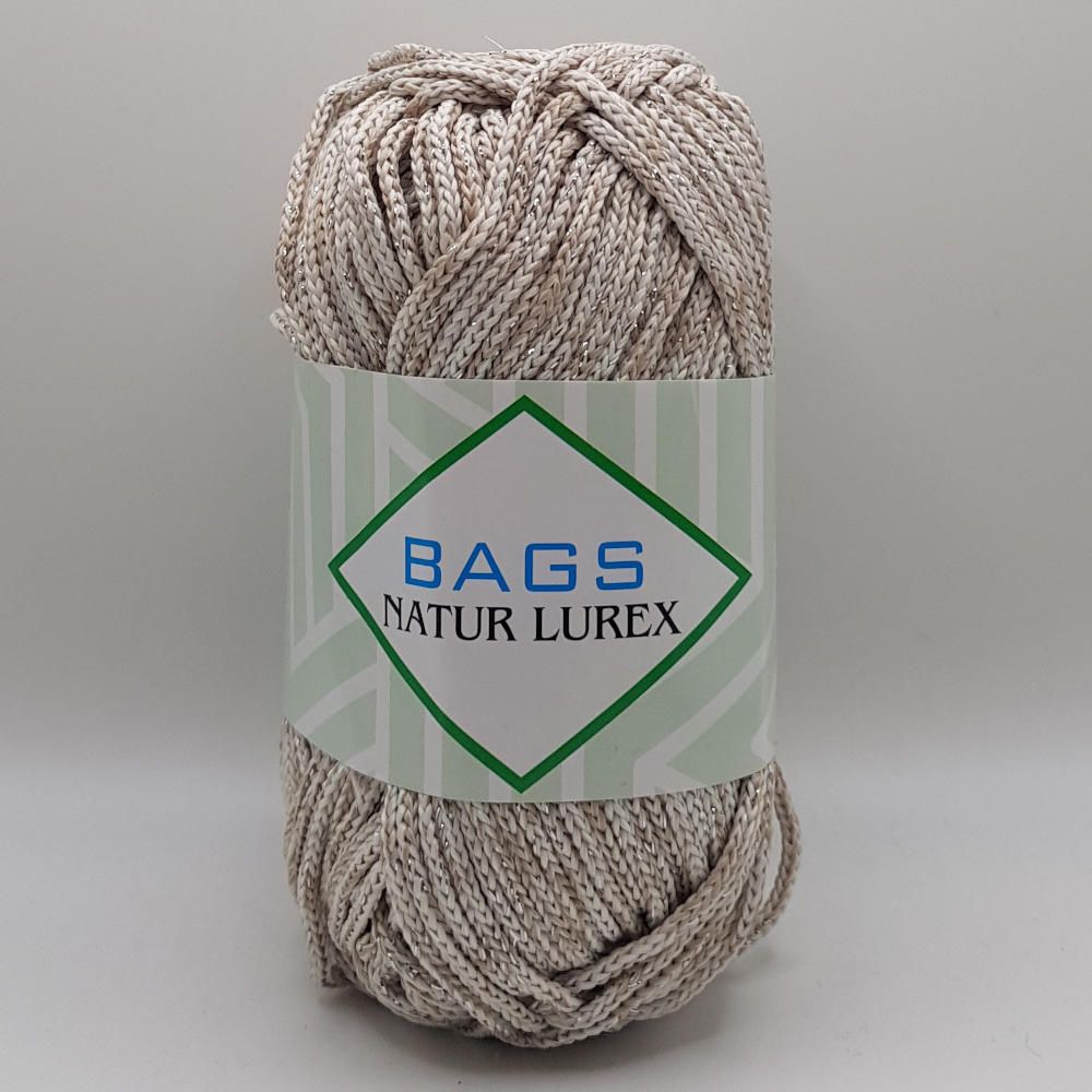 BAGS NATUR LUREX Δίχρωμο Μπεζ Άμμου